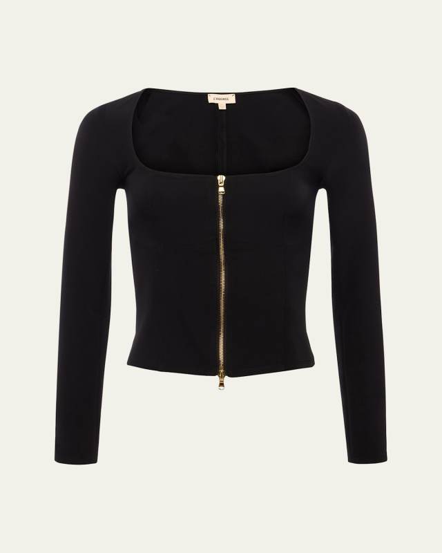 Ainslee Zip-Front Top
